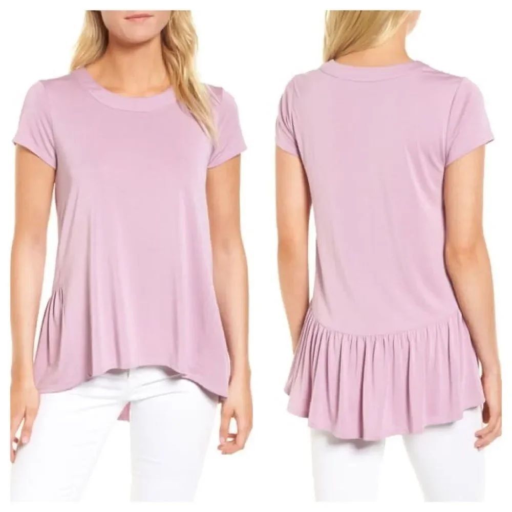 Chelsea 28 Ruffle Back Hem Tee Size Small